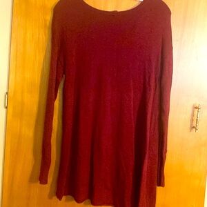 Halston Womans Maroon Sweater Dress Size S